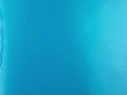 Backyard pool masturbation underwater