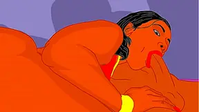 Cartoon Cherokee D Ass gives an amazing big ass hentai blowjob