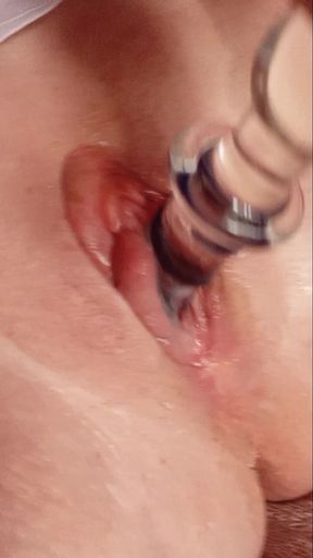 Granny with a big clit and wet pussy has an intense orgasm