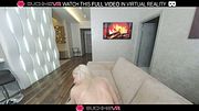 Hot blonde Crazy Vika  fucks wildly on the couch,in VR.