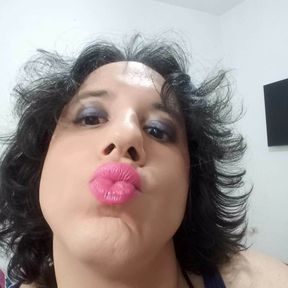 New Sissy Lara White cock flapping. Crossdresser, femboy, tranny, shemale, trap, trans, transvestite, Sissy cock