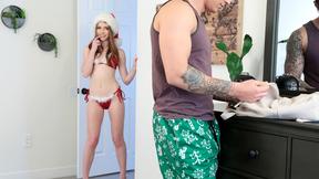 ”Sexy petite step sister Myra Moans convinced by stepbros big cock”