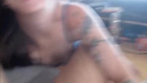 Brunette teenager transvestite having her schlong sucked by a teeny doll