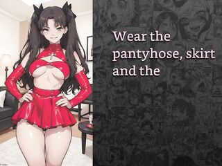 Rin Tohsaka feminizes u into her compliant sissy and trains u to take weenies (joi cei)