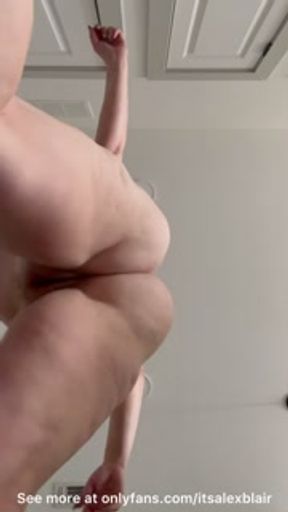 Alex Blair Yoga Pants Strip Tease