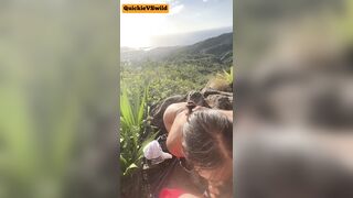 « I want your warm cum on my tits before hiking » Asian gf wants my white dick