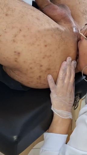 Patient is seen by a lesbian urologist who fucks him.   Clip 1