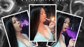 Pink Smoke - Smoking Marlboro White