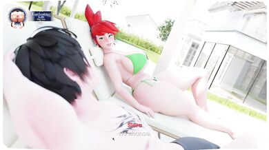 Busty milf rides poolside creampie in mansion mansion days p8