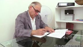 Older Sexy Teacher Fucks Younger Student and Covers Tits with Cum