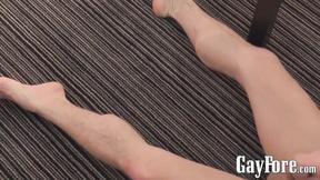 ”Young skinny twink Chav beats his dick in horny solo act”