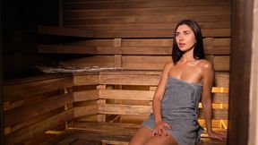 This Guys Are so Horny in Sauna! Great Fuck with Damn Hot Teen Girl!