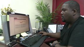 She gets on her knees and gives him a blowjob but soon, he holding onto her soft ass,...