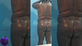 Black Sissy Shower Her Fat Body.