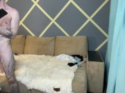 The guy is fucked by two big dicks at once for tokens