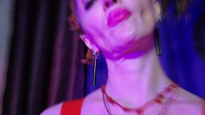 Red Rubber Femdom Mistress Solo Fetish Dominatrix Eva Latex BDSM Big Ass MILF Hot
