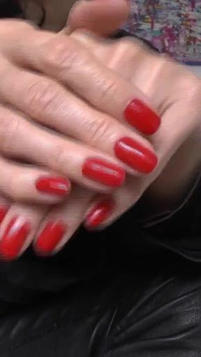 Natural Red Fingernails, JOI Lady Victoria Valente