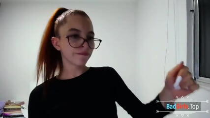 Petite skinny big booty ass teen babe teasing on cam