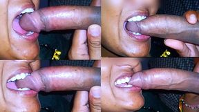 Stepsister gives a hardcore blowjob to virgin stepbrother