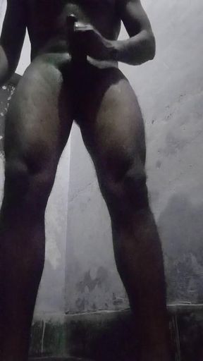 Delhi Hunk Boy Oiling Big Dick and Masturbating While No One in the Home