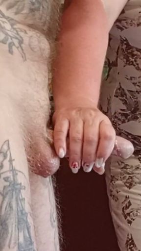 Stepmom saw my dick and started jerking it off until I cum   Clip 2