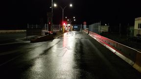 Sissy slut showing off in front of the guard station.