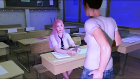 Beauty Student Enjoin Night Party First Time - 3D Animation V519