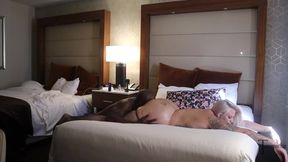 Lucky B dallas - in motel blondie BBWs copulate dogg style - Lucky b