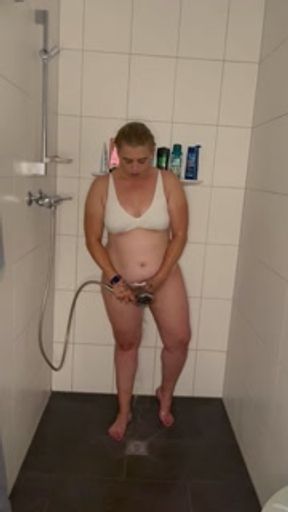 Shower Binkini Masturbation Shower Hot water jet wet trembling twitching moaning