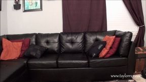 Nikki sniffs her own sexy stinky feet!