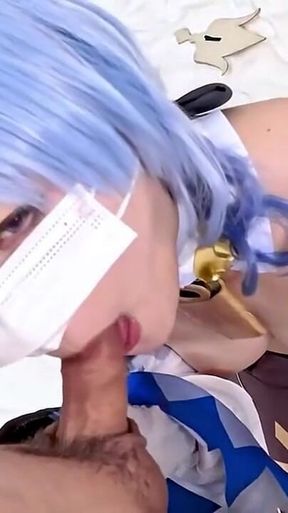 Cosplay Beauty Inspired by Genshin Style Shows Her Curves in a Playful POV Moment Ending in Creampie