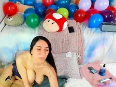 Sexy amateur teen with big boobs gives blowjob