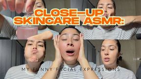 Close-Up Skincare ASMR: My Funny Facial Expressions