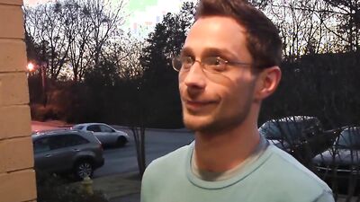 Nerdy and skinny white guy dicked down by a black stud