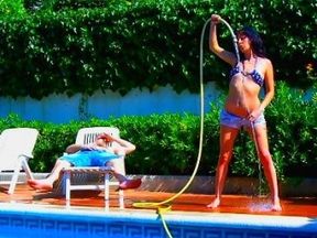 A pool mess with Sheila Alonso