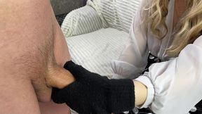 teen jerks off my cock until a fountain of cum pours out of it