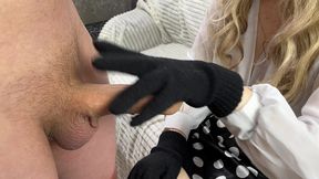 teen jerks off my cock until a fountain of cum pours out of it