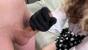 teen jerks off my cock until a fountain of cum pours out of it