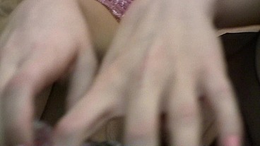 Purefilmstv - Perfect brunette rips off her stockings and uses giant dildo that lights up to orgasm