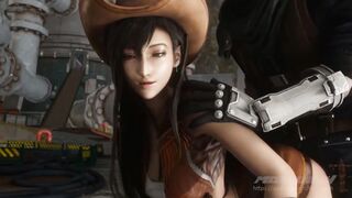 Tifa Lockhart Nailed Inside Both Holes Rough