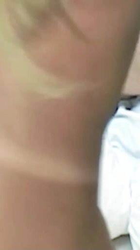 Blonde Big Boobed Tranny Gives a Titjob and Gets Anal Fucked