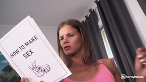 Alluring Czech blonde shares passionate interracial hostel sex lesson