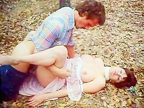 Desiree Cousteau, Joey Silvera in classic porn scene with threesome in the forest