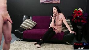 CFNM Voyeur British Babe Teases Man Whanking Cock&#x1F346; On Her Pussy&#x1F32E;&#xFE0F;