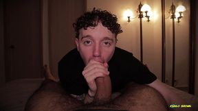 pov twink blowjob cum eating nico mucci sucking sweaty daddy camilo brown s big uncut cock