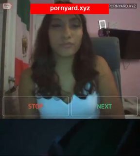 Amateur teen plays with webcam while reacting to viewer's dirty talk
