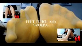 Shrink For Giant Feet - Ebony Giantess Smoking in Nylon Stockings