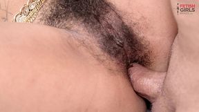 bronze skin and silk threads - hairy indian and the brazilian teen fucking no condom