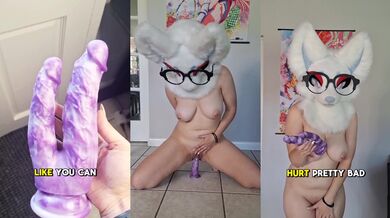 Marie’s Toy Review with a double sided dildo DP anal fuck