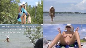 Consensual Candid Exhibitionist Wife #303 Pt1- Mrs Brooks Teasing Fisherman, Boaters, & Anyone Who Sees Her Nude On A Public Beach! MP4